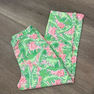 Lilly Pulitzer Green Musical Monkeys Capris Pants